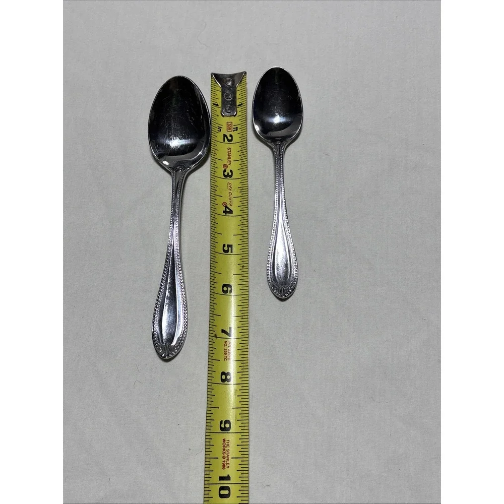 Leonard‎ Silver R Stainless Boston Bead Tsp &Tbsp
